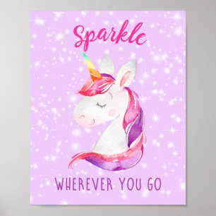 Impressões Unicorn Poster (Sparkle Onde Quer Que V