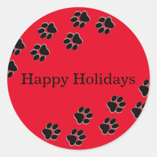 Impressões vermelhos da pata - etiqueta do círcu