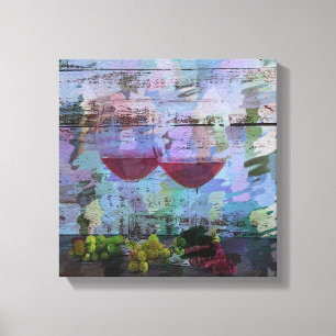 Impressões vinícolas Arte Canvas estendida