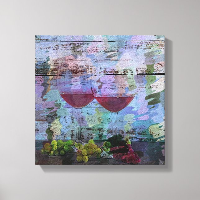 Impressões vinícolas Arte Canvas estendida (Frente)