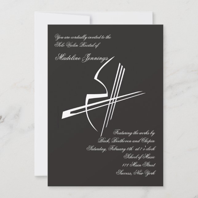 Impressões Violinas Convite Considerando (Frente)