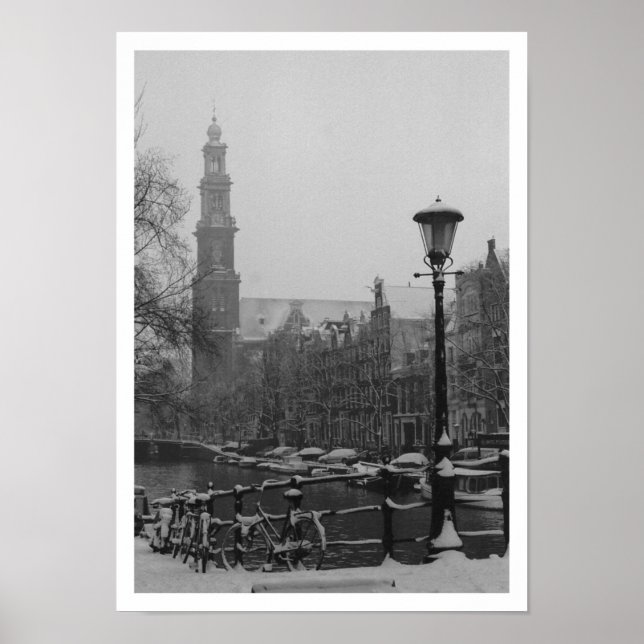 Impressora do canal poster de Amesterdã (Frente)