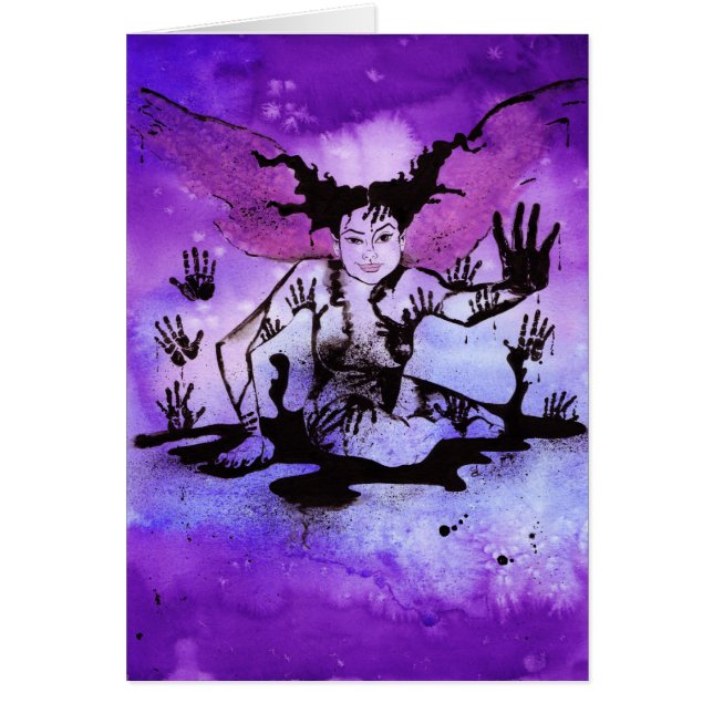 "Imprime" o cartão da fada da tinta (Frente)