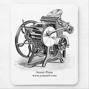 Imprimindo pressione C&P letterpress mouse pad