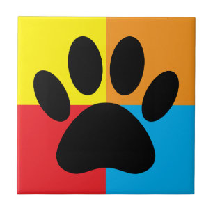 Imprimir Cores Vívidas de Paw de Cão Personalizado