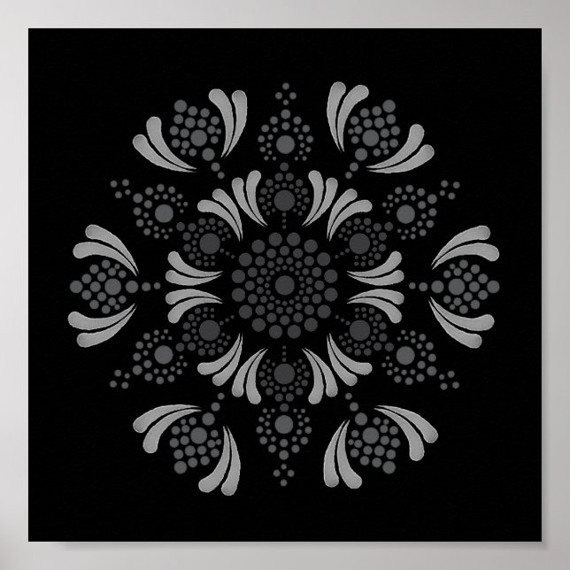 Imprimível Ponto Seu Próprio Mandala Modelo Poster (Frente)