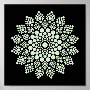 Imprimível Ponto Seu Próprio Mandala Modelo Poster