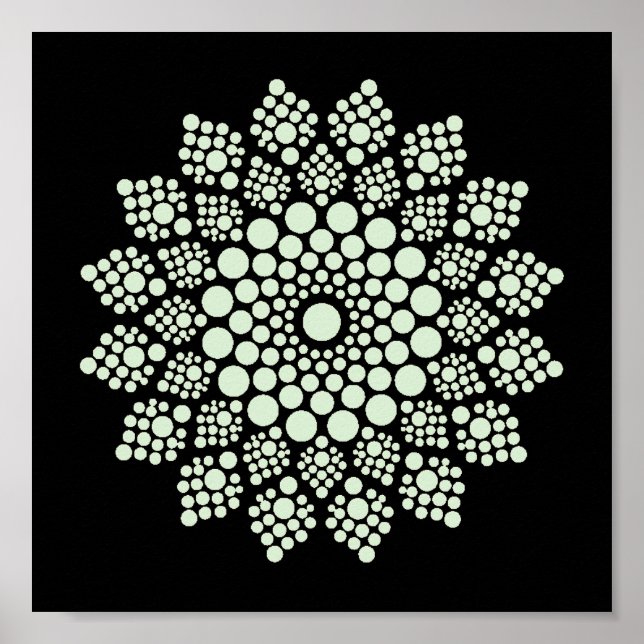 Imprimível Ponto Seu Próprio Mandala Modelo Poster (Frente)