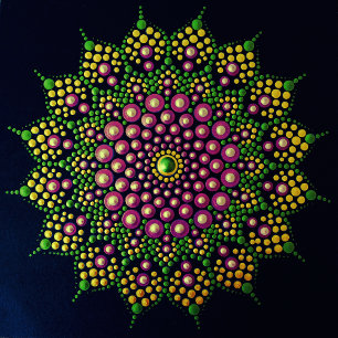 Imprimível Ponto Seu Próprio Mandala Modelo Poster