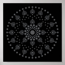 Imprimível Ponto Seu Próprio Mandala Modelo Poster