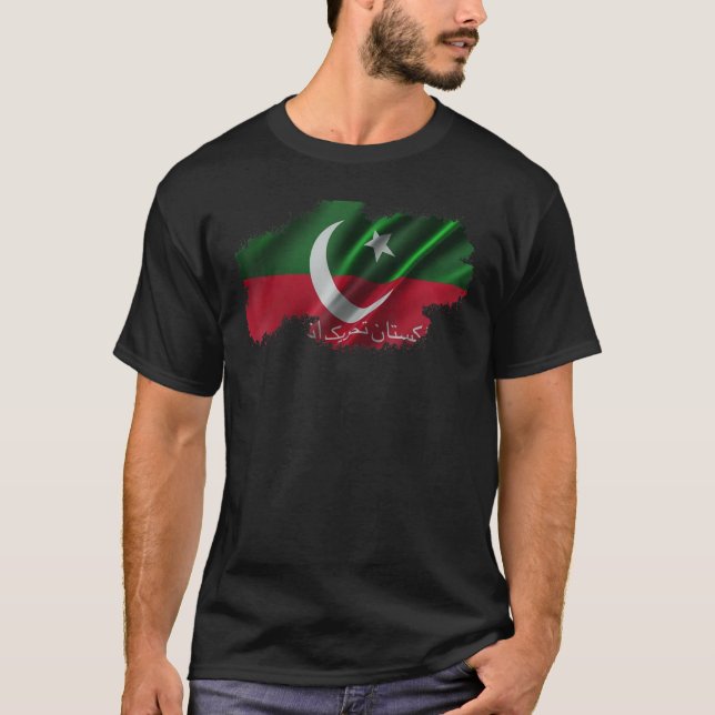 Imran Khan PTI Camisa de bandeira Primeiro-Ministr (Frente)