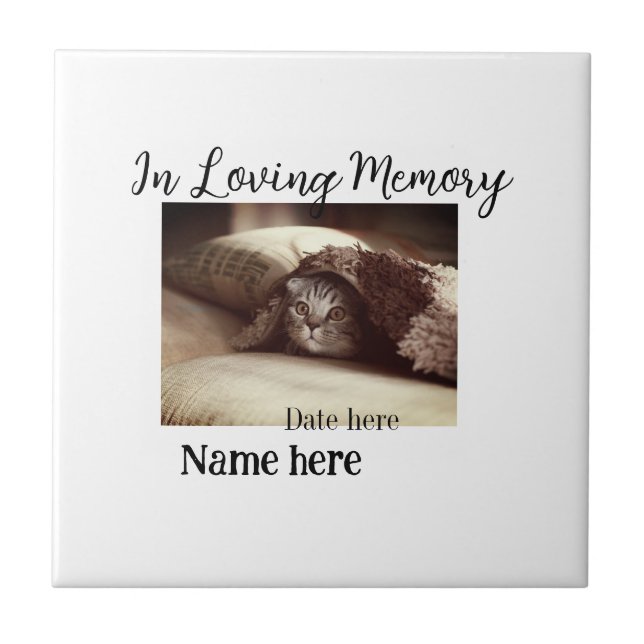 In loving memory memorial keepsake add pet name (Frente)