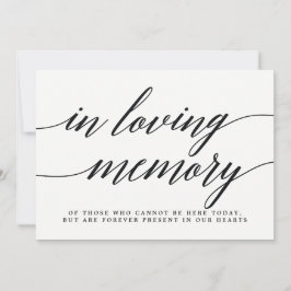 In Loving Memory Sign - Script moderno