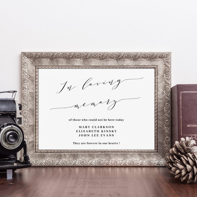 In loving memory wedding sign poster (Criador carregado)