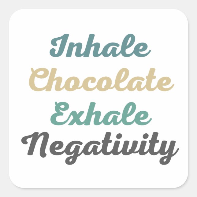 Inalar Adesivos de Negatividade do Chocolate (Frente)
