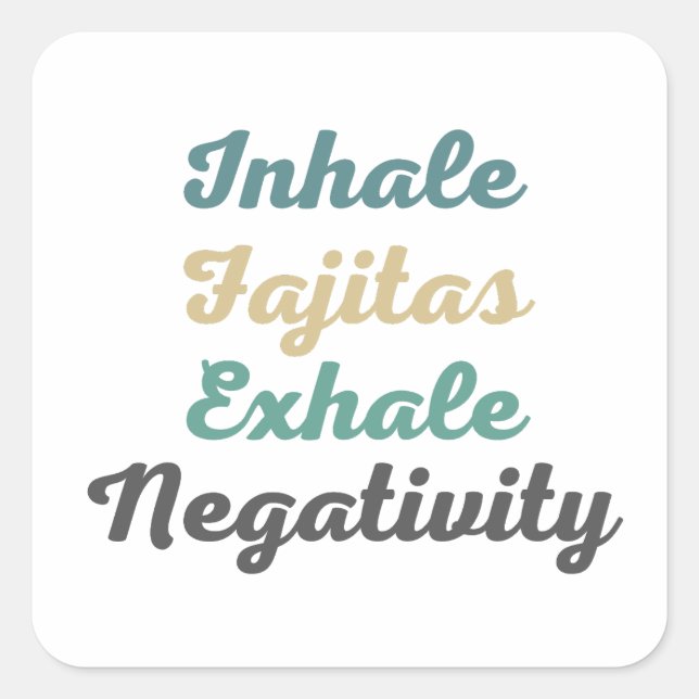 Inalar os adesivos de negatividade do Fajitas (Frente)