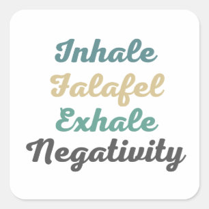 Inalar os adesivos Falafel Exalar Negatividade