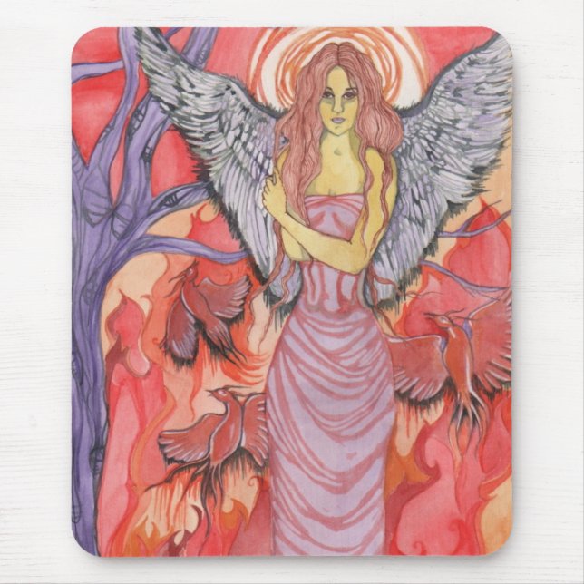 Incineração Mousepad do pássaro do fogo (Frente)