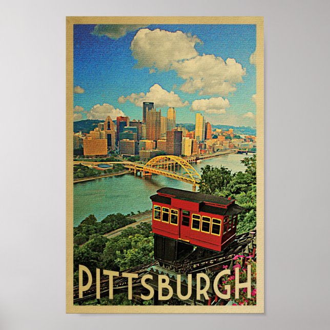 Incline de Duquesne Poster de Pittsburgh (Frente)