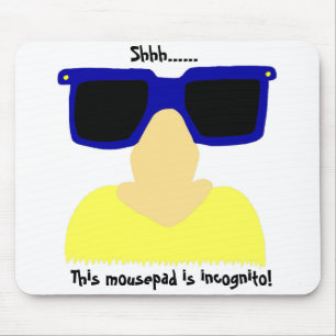 Incognito Mustache e Óculos Blonde Mousepad