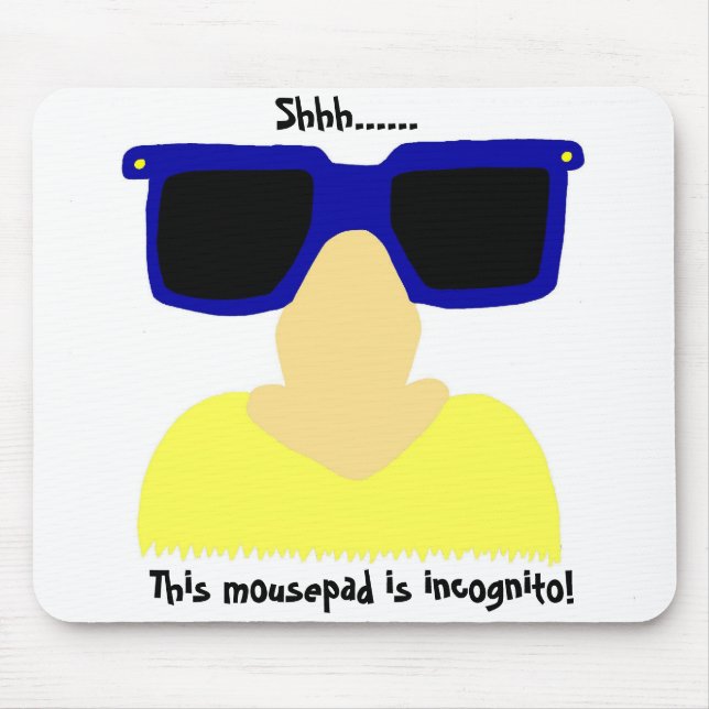 Incognito Mustache e Óculos Blonde Mousepad (Frente)