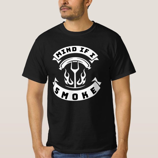 Incomoda se eu Fumo Camisa engraçada de Churrasco (Frente)