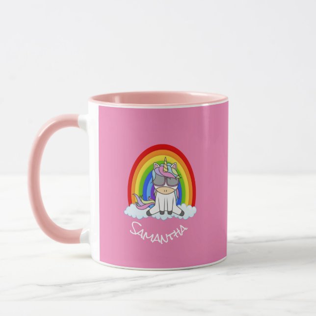 Incrível Caneca Rosa Unicorn (Esquerda)