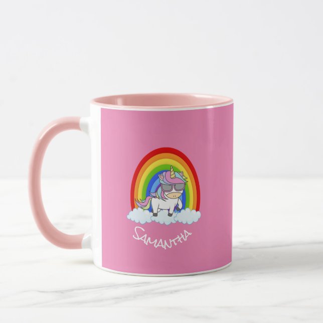Incrível Caneca Rosa Unicorn (Esquerda)