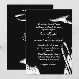 Incrível Convite De Casamento De Tema De Música Ab