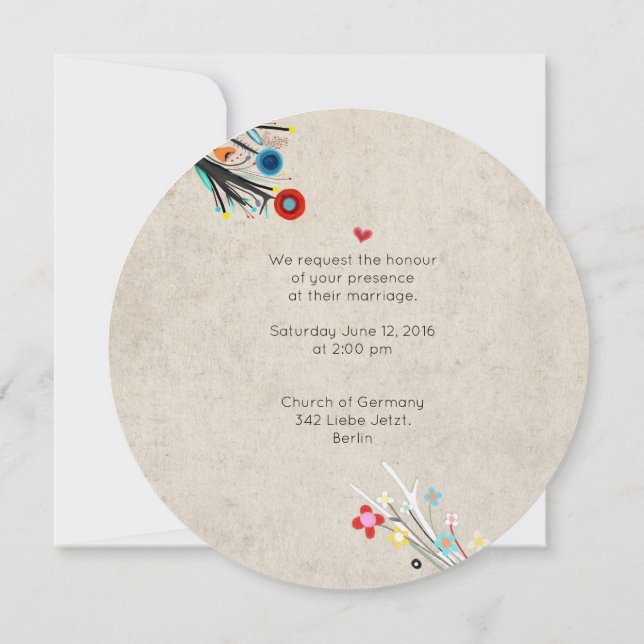 Incrível Convite De Casamento Escalado Rupydetequi (Verso)