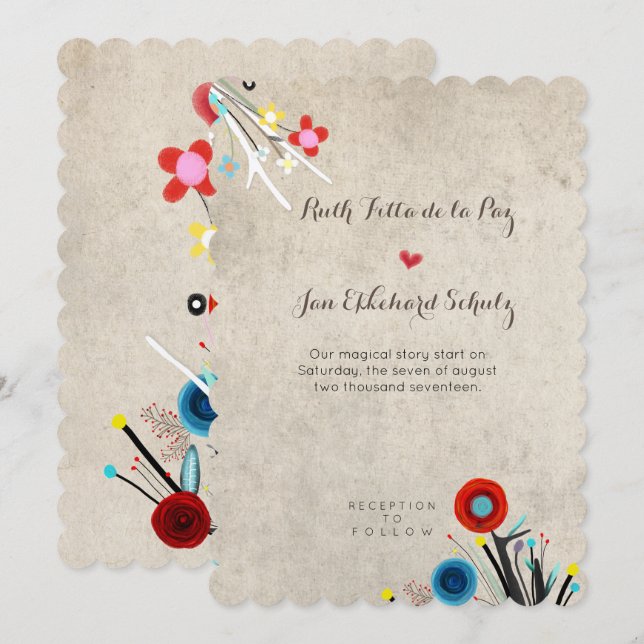 Incrível Convite De Casamento Escalado Rupydetequi (Frente/Verso)