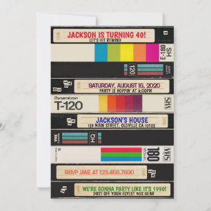 Incrível de volta aos anos 90 Convite de Anivers