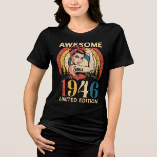 Incrível Desde 1946 Vintage 80 Anos Aniversário Fe