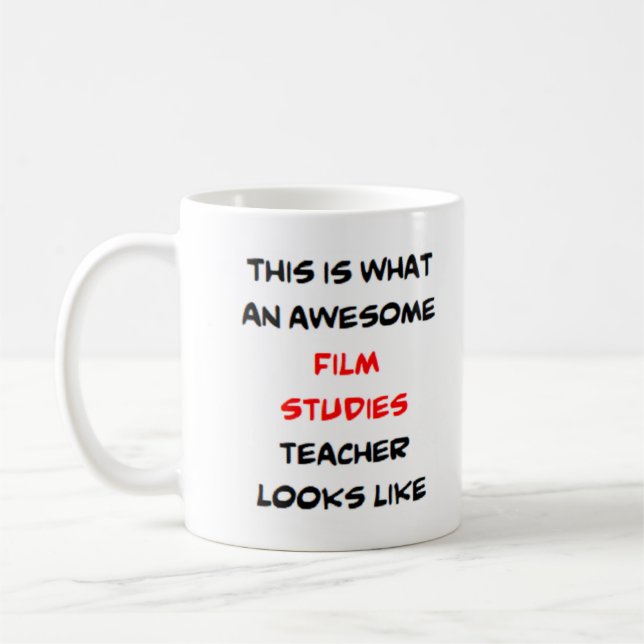 incrível filme estuda caneca de café professora (Esquerda)