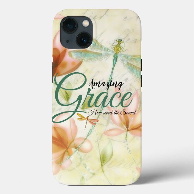 Incrível Grace Flowers e Dragonfly Outdoor Pillo (Verso)