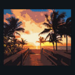 incrível Hollywood Beach pop art poster<br><div class="desc">Hollywood Beach pop art poster por jessallendesigns</div>