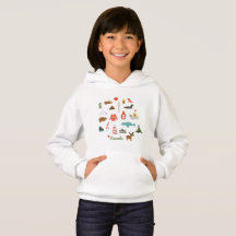 Incrível Mão Desenhada Canadá Símbolos Hoodie