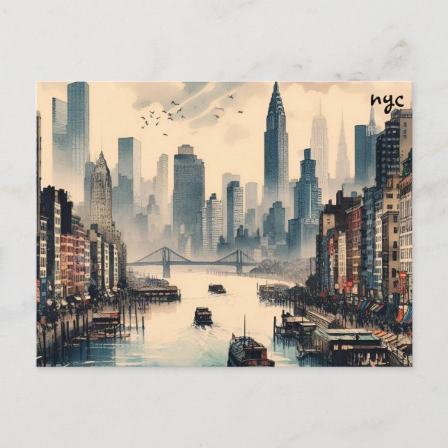 incrível mapa de compra nyc cartões postais de mal (Frente)