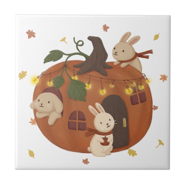 Incrível outono: Bunny & Pumpkin (Frente)