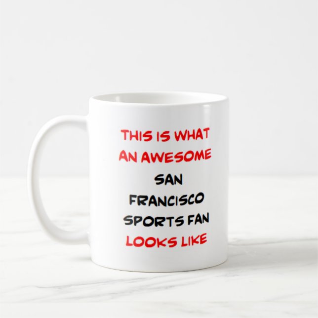 incrível san francisco, fã esportiva, caneca de ca (Esquerda)