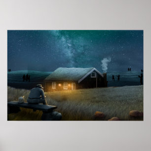 Incrível Vista, solitário, Wall art Poster