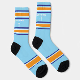 Indego and blue & orange - Name Number Socks