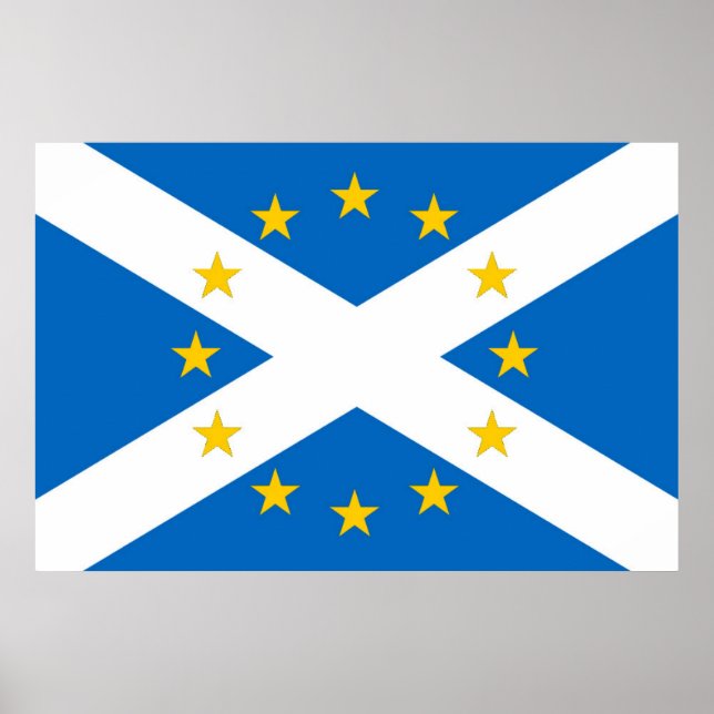 Independent European Scotland Flag Poster Impressã (Frente)