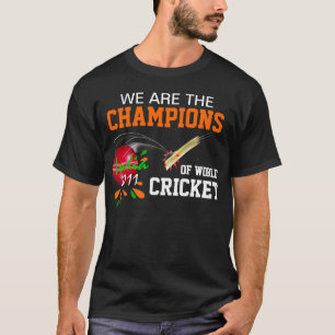 India 2011Champs ICC da camisa do grilo T do