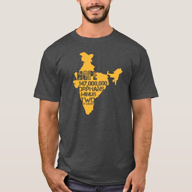 India - camisa da adopção da esperança (Frente)