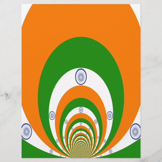 Índia Cores de Bandeira Nacionais Caleidoscópio (Frente)