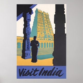 India Travel Poster Indian Art Hindu Print 