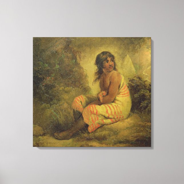 Indian Girl, 1793 (óleo na canvas montado no paine (Frente)