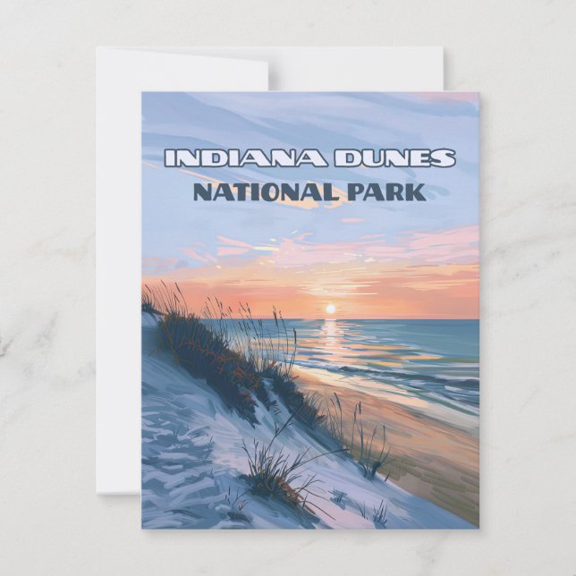 Indiana Dunes National Park Lake Michigan Card (Frente)