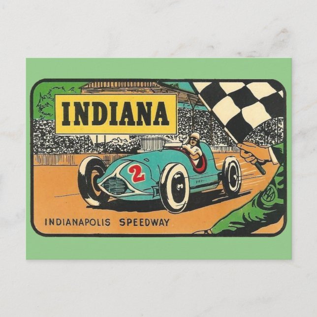 Indianapolis Speedway, Indiana - Cartão Postal (Frente)